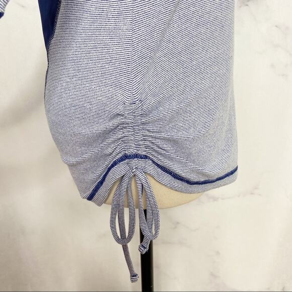 Lucy Tech Dashing Stripes Long Sleeve Shirt Blue Activewear Running Gym Size S - Picture 6 of 11